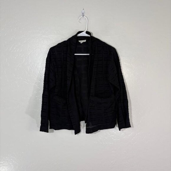 Eileen Fisher Jacket Womens XXS Open Front Textured Cardigan Organic Cotton - Picture 1 of 7